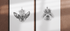 Drawing of a chihuahua with king haralds crown and a bishon frise wearing sonjas crown