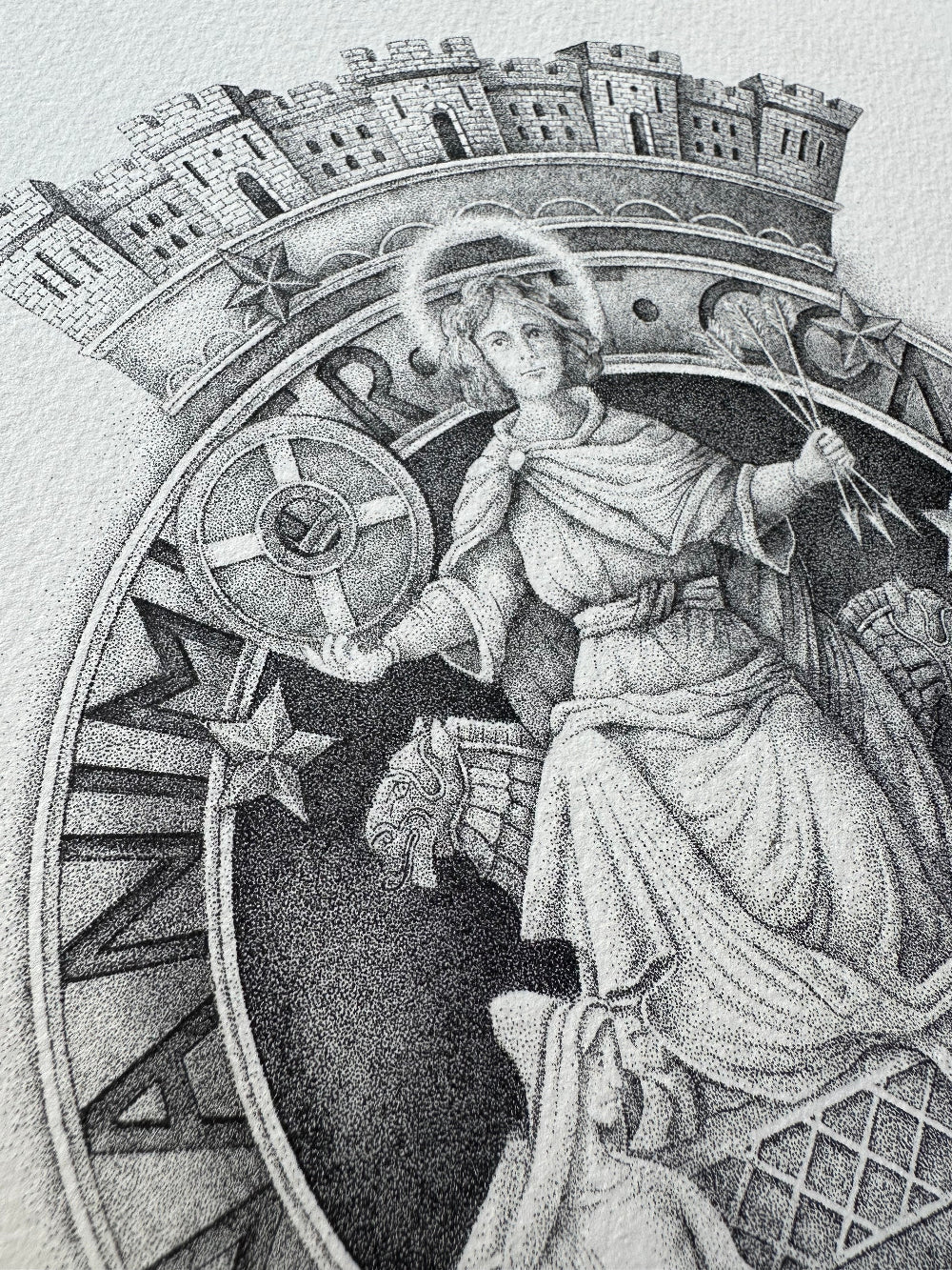 Tegning av Oslos St Hallvard