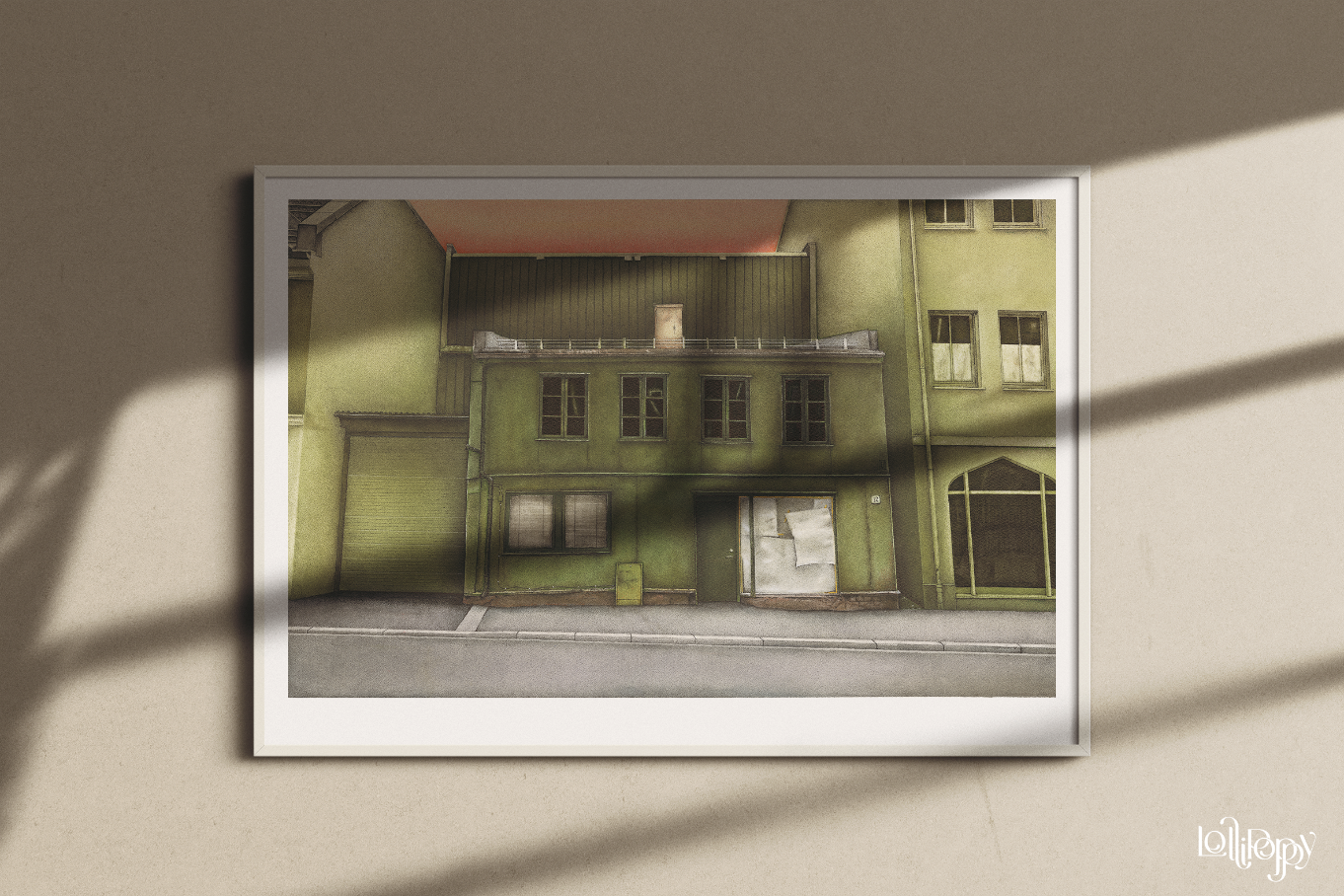 Tegning av Tøyenbekken 12 på Grønland Oslo