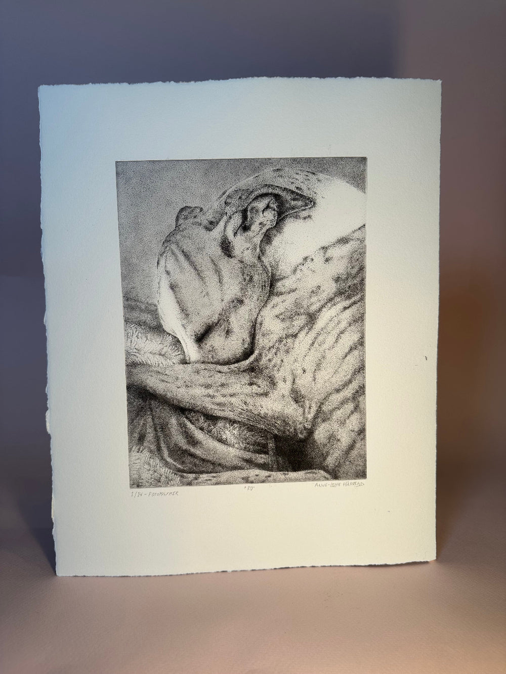 Whippet Sighthound Photopolymer Print